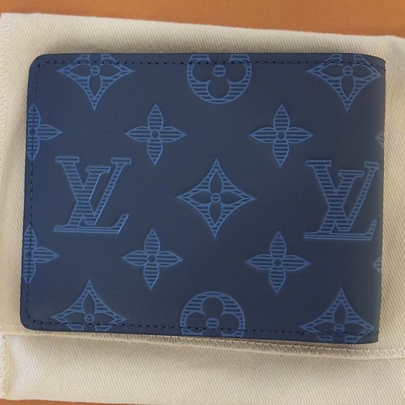 SOLD! BNWT LV Monogram Shadow Multiple Wallet in Rare Navy (Full Inclusion) - Picture 6 of 16